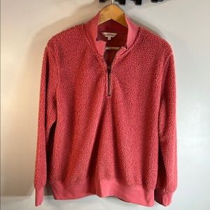 Reflections Pink Sherpa Half-Zip Pullover